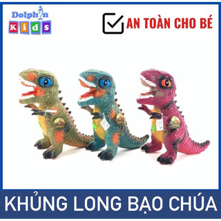 Khủng long bạo chúa t-rex bằng cao su mềm có âm thanh kêu mô phỏng