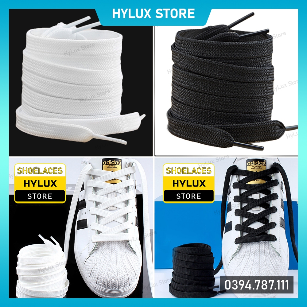 Dây Giày Dẹt 2 Lớp Màu Trắng Cao Cấp Dày Dặn - Dây Giày Thể Thao