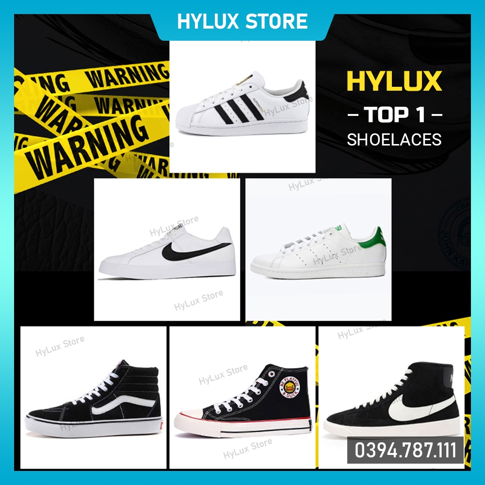 Dây Giày Dẹt 2 Lớp Màu Trắng Cao Cấp Dày Dặn - Dây Giày Thể Thao