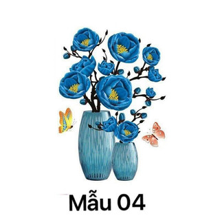 Dán hoa 3d nổi có sẵn keo