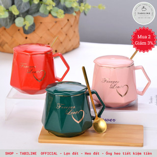 Ly cốc sứ có lắp cao cấp FOREVER LOVE sự kết hợp hoàn hảo của nghệ thuật và tình yêu vĩnh cửu LC01 - TABILINE