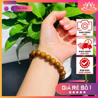 Vòng tay gỗ bách xanh 8ly thơm nhẹ