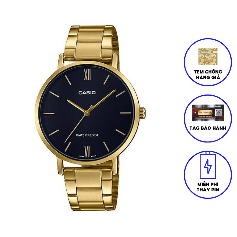 Đồng Hồ Nữ Dây Kim Loại Chính Hãng Casio LTP-VT01G-1BUDF