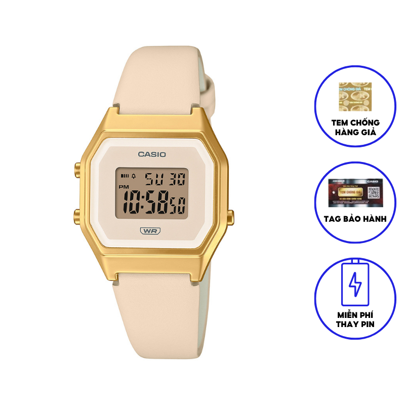 Đồng Hồ Nữ Casio Dây Da LA680WEGL-4D Chính Hãng