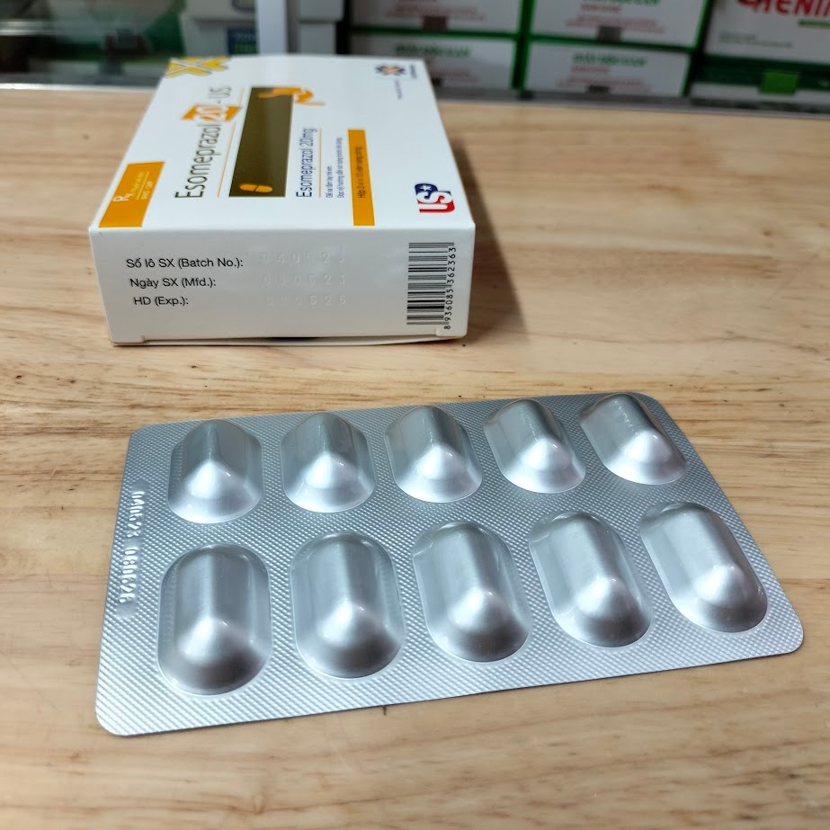 ESOME PRAZOLE 20 US HỘP 3 VỈ X 10 VIÊN uống giảm trào ngược dạ dày