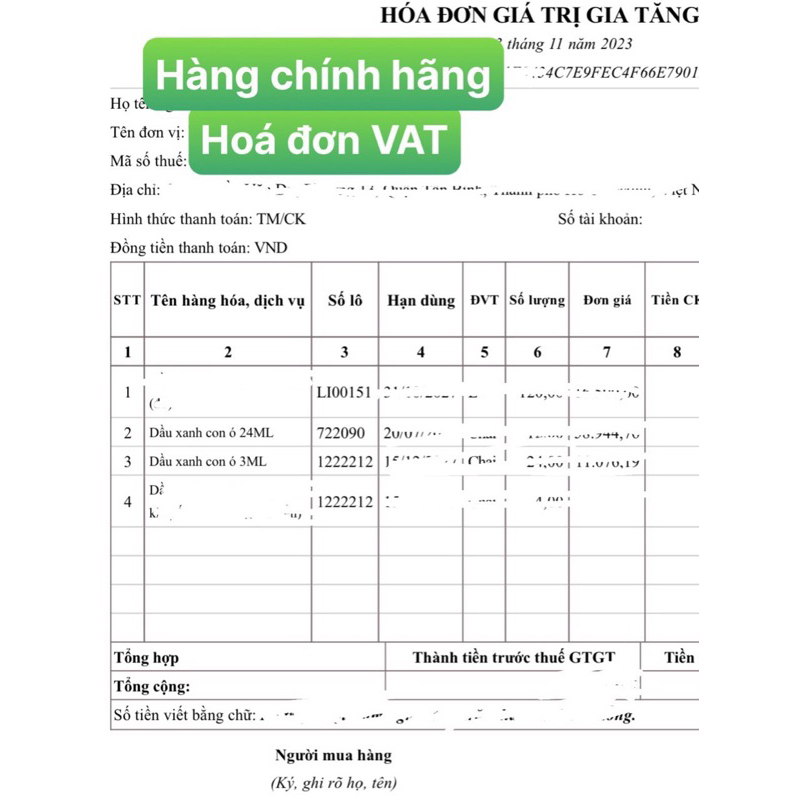 Dầu Xanh Singapore Nhập Khẩu Chính hãng có tiếng việt