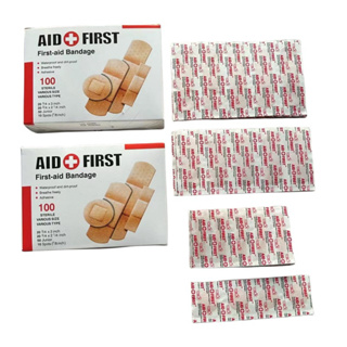 Hộp 100 Miếng Băng Gâu AID FIRST, Băng Cá Nhân Dán Vết Thương Đủ Kích Cỡ