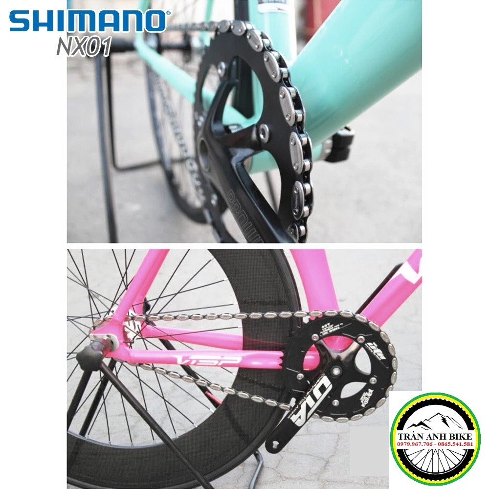 Xích sên hạt đậu Olive SHIMANO / FSC / FNC - Xích sên 1 tầng cho xe đạp Fixed Gear