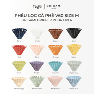 [ORIGAMI JAPAN] Phễu Sứ ORIGAMI Size M - Phễu Lọc Cà Phê V60 Pour over