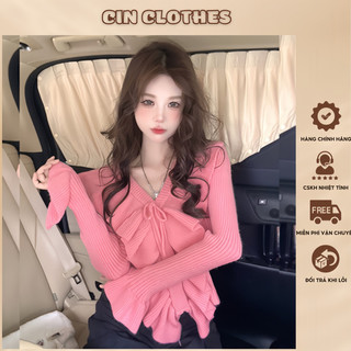 Áo len nữ dài tay cổ bèo, áo len cổ bèo dễ thương hàng qc cao cấp