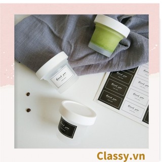 Bộ 08 Sticker Thank you dán niêm phong túi giấy Classy , hộp bánh handmade, quà tặng DYI dễ thương, tem dán thiệp Q685