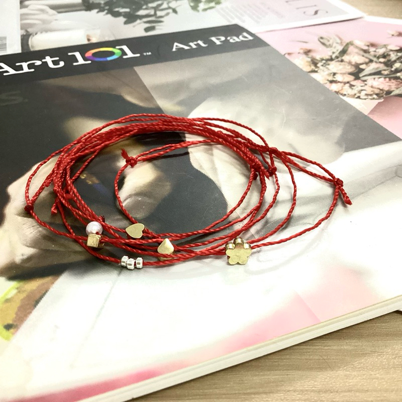 Vòng chỉ đỏ MAY MẮN Vòng tay handmade ngày tết dây mảnh siêu dễ thương