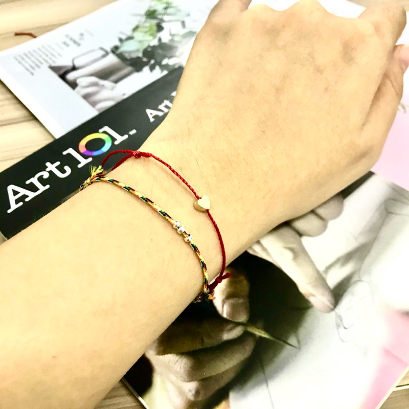 Vòng chỉ đỏ MAY MẮN Vòng tay handmade ngày tết dây mảnh siêu dễ thương