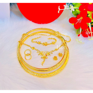 Bộ vàng cưới cô dâu 7 món xi vàng 24 cao cấp mẫu mới về