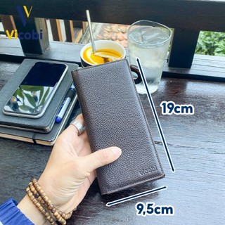 Ví dài da bò Jude Vicobi D1, bóp tiền đựng thẻ và giấy tờ