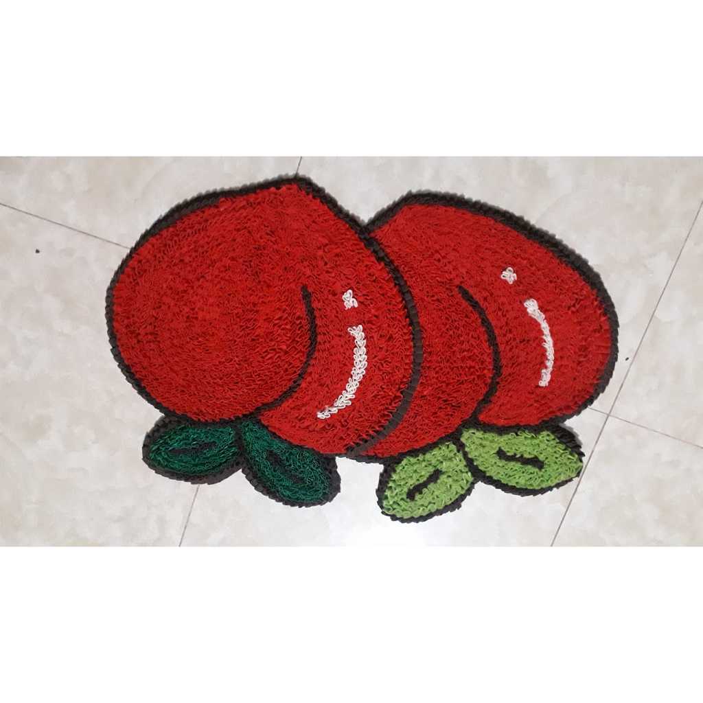 Thảm lau chân chùi chân, thủ công từ vải mềm, size lớn, siêu hút nước, trang trí nhà cửa, hình ĐÀO