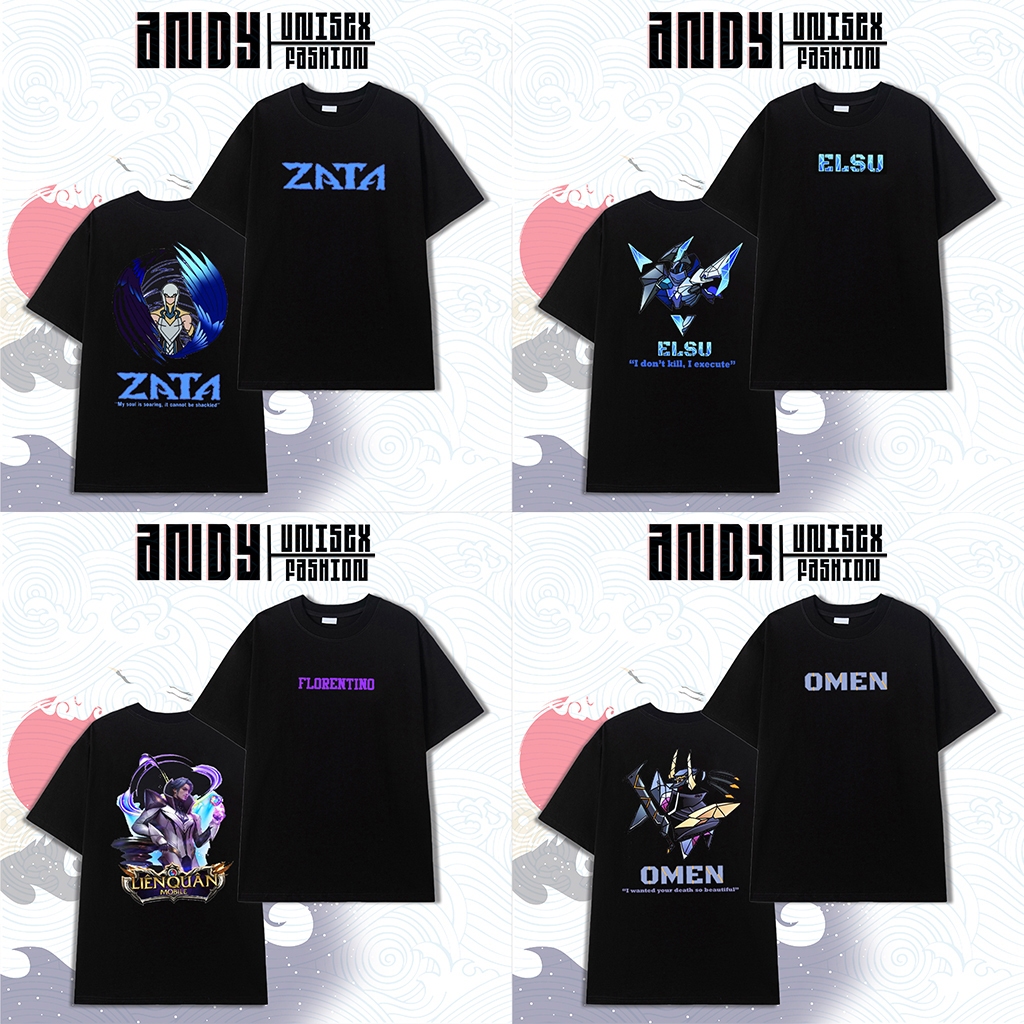 BST Mẫu Áo Liên Quân Moblie - Áo Game in hình Nakroth, Zata, Omen, Yan, Elsu mẫu mới cực đẹp, Áo gam