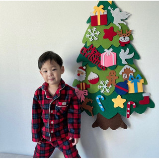 CÂY THÔNG NOEL VẢI DẠ 32 CHI TIẾT( Tặng kèm đèn Led)