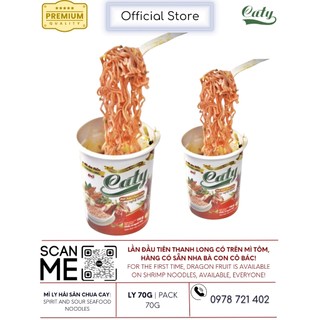 Mì ly hải sản chua cay caty, ly 70g | caty sour and spicy seafood cup noodles, cup 70g
