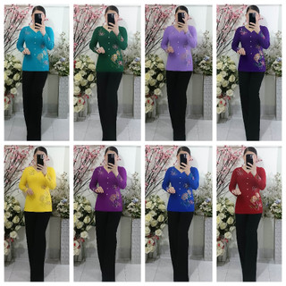 Bộ Hoa Đá_B4 ( Áo BB Hoa Đá + Quần Đen Ống Rộng)