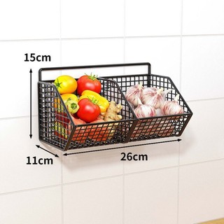   TẶNG MIẾNG DÁN  Kệ Đựng Hành Tỏi,Gia Vị Gắn Lên Tường Bằng Miếng Dán Siêu Chắc,Siêu Tiện Lợi. 
