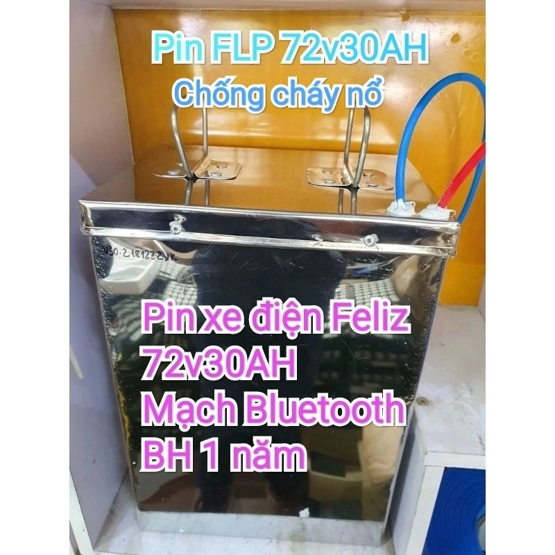 Pin FLP xe điện Feliz 72v30AH Bluetooth thông minh