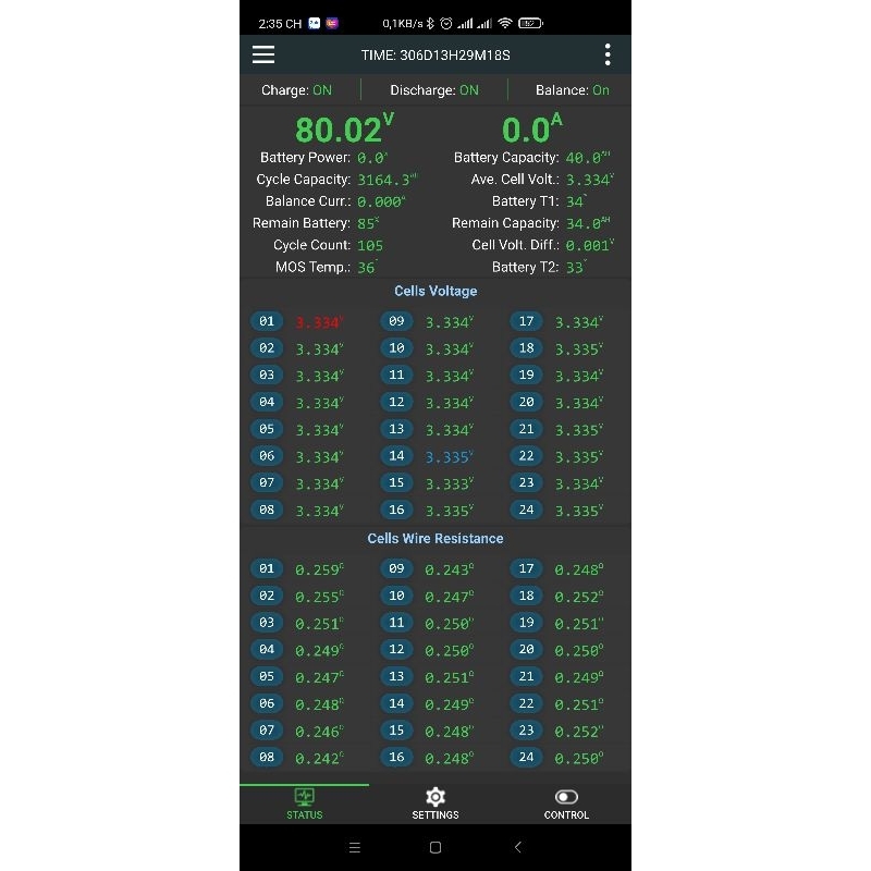 Pin FLP xe điện Feliz 72v30AH Bluetooth thông minh