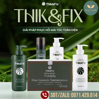 Bộ sản phẩm Thik&Fix hỗ trợ kích thích mọc tóc, phục hồi tóc hư tổn, ngăn ngừa tóc rụng