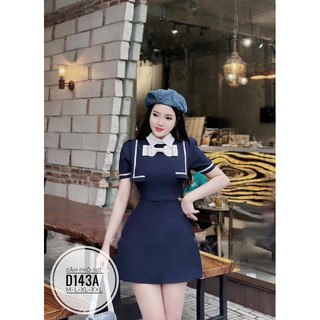 BIGSIZE Đầm phối nơ D143A