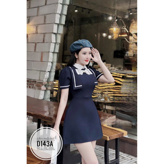 BIGSIZE Đầm phối nơ D143A