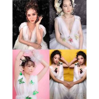 Váy voan chụp hình studio