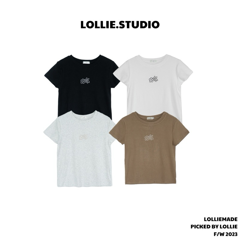Áo thun babytee Lollie thêu hoa cotton mềm mại thoáng mát TKP172 LOLLIE STUDIO