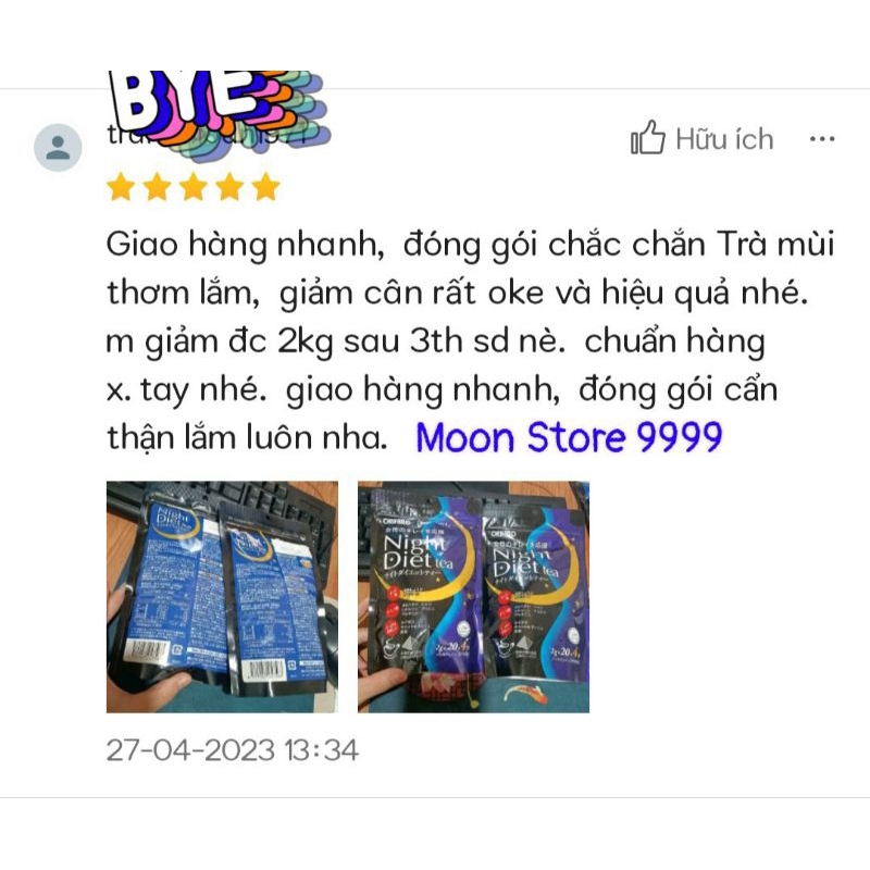 Trà giảm cân Night Diet Tea Orihiro Nhật Bản - Túi 20 gói