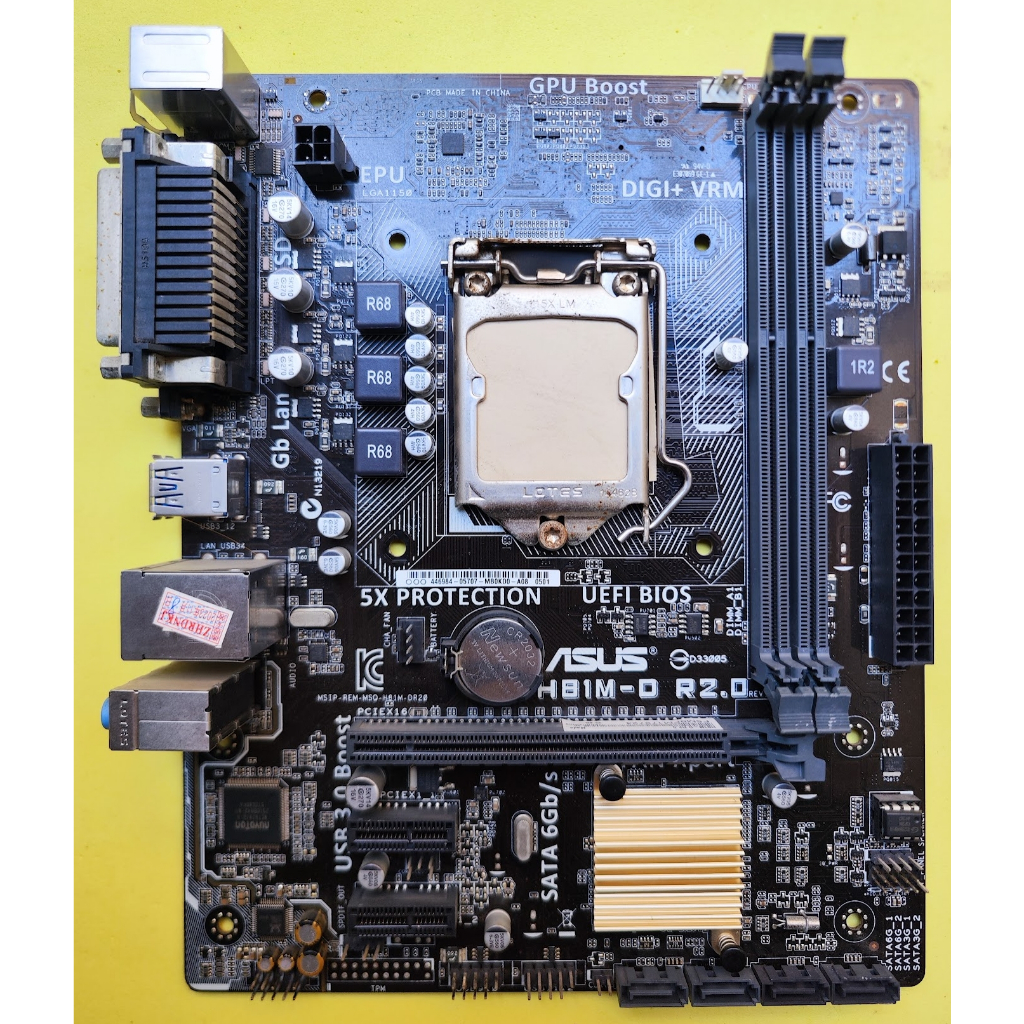 Main máy tính H81 bóc máy chính hãng Gigabyte, Asus...tặng kèm chắn main + pin Cmos + Keo tản nhiệt
