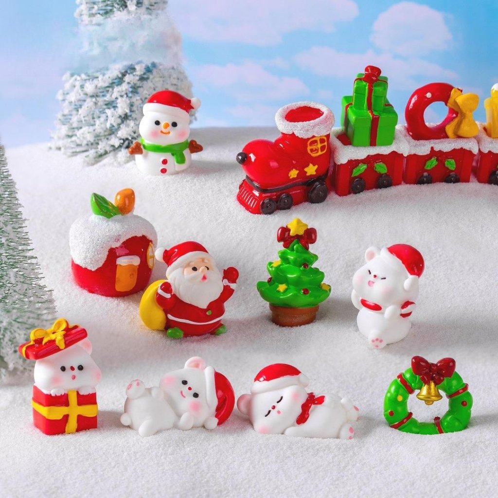 Mô Hình Giáng Sinh Tượng Ông Già Noel Cây Thông Mini Decor Quà Tặng Ý Nghĩa Cho Bạn Bè Người Yêu QT59
