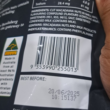 Hạt Macca Úc Cao cấp Happy Nut Vanilla - Bịch 225gr - Date 2025