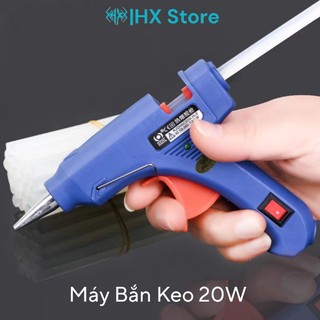 Máy bắn keo silicon 20w + tặng 5 cây keo ,súng bắn keo nến 20w màu xanh nhỏ gọn