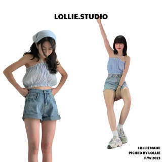 Áo quây yếm vải nhún kèm turban TKA281 LOLLIE STUDIO