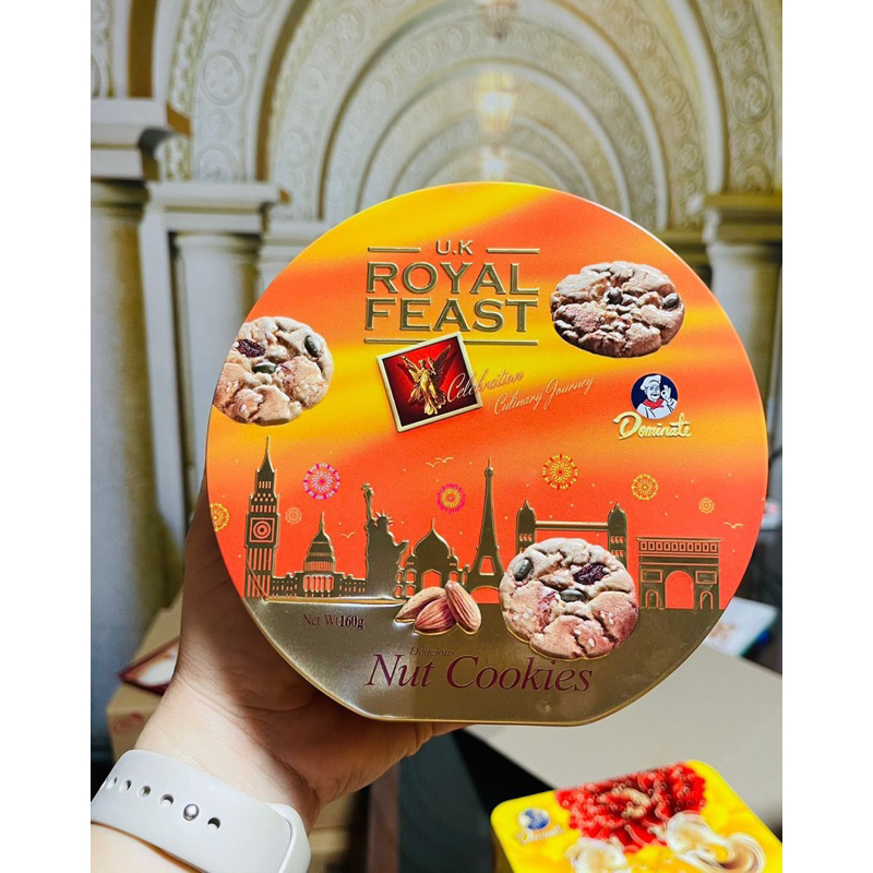 Bánh quy mix hạt Royal Feast Nut Đài Loan - Thương hiệu Dominate nổi tiếng