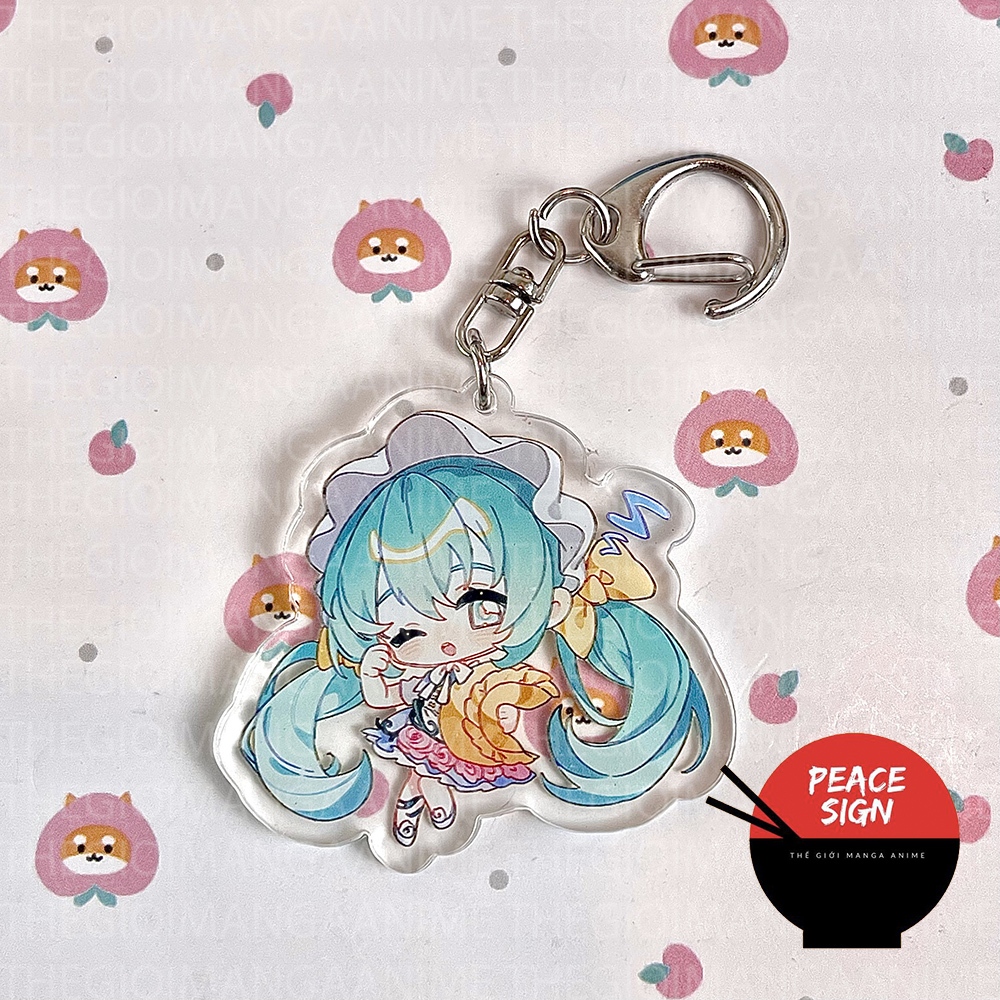 Móc khóa HATSUNE MIKU Vocaloid nhiều mẫu keyring mica trong acrylic in hình game anime chibi quà tặng độc đáo