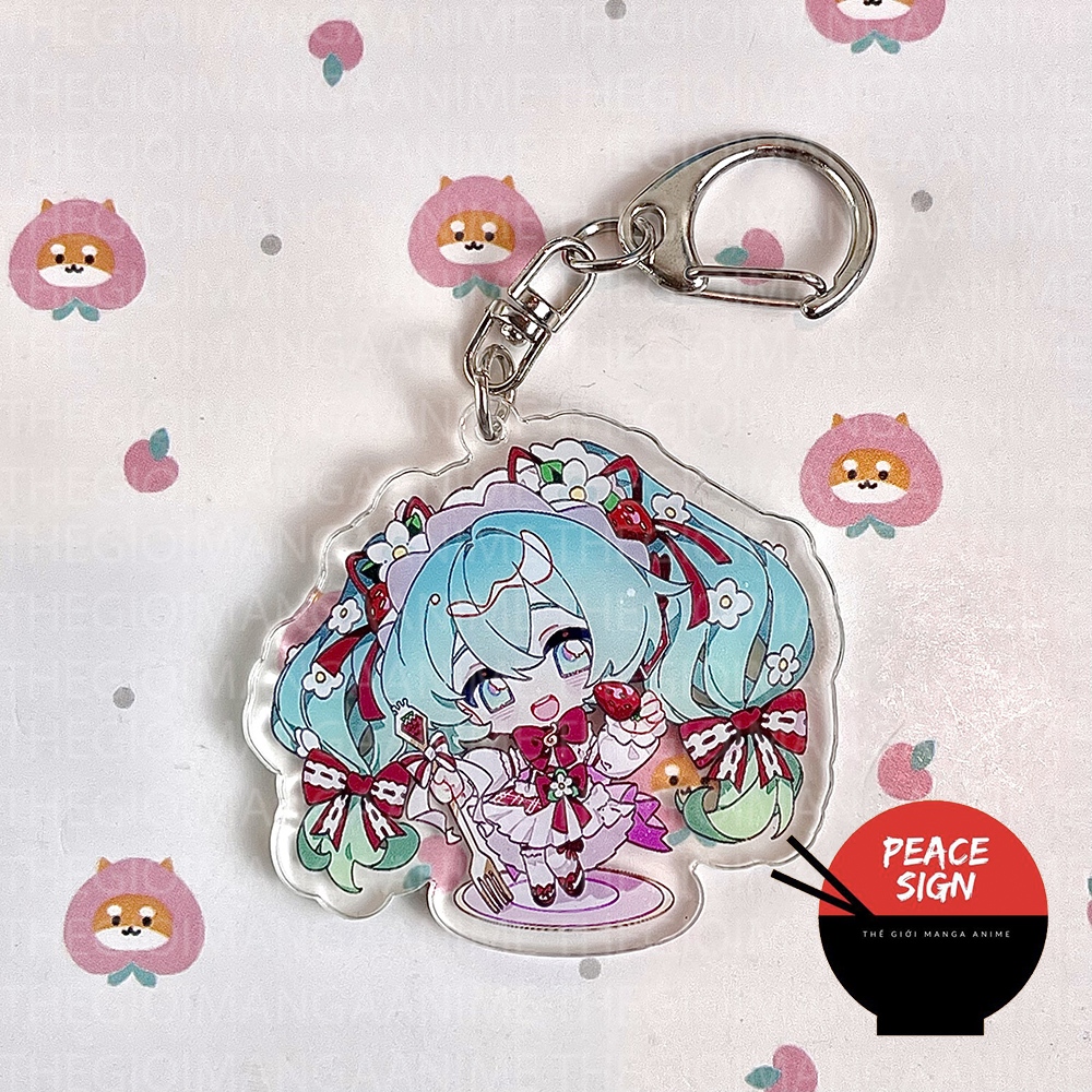 Móc khóa HATSUNE MIKU Vocaloid nhiều mẫu keyring mica trong acrylic in hình game anime chibi quà tặng độc đáo