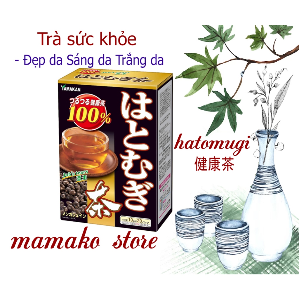 Trà túi lọc Hatomugi Yamamoto Kampo Pharmaceutical 100% 10g x 20 gói date 2025 giúp đẹp da, mát cơ thể