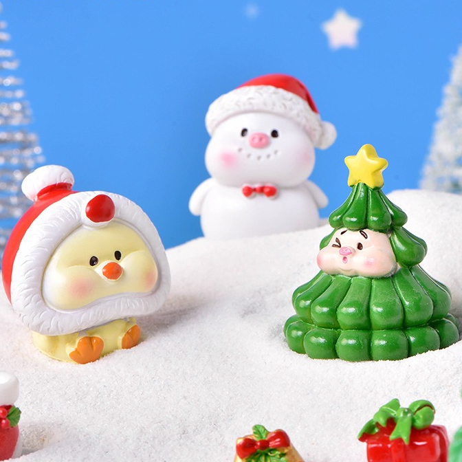 Mô Hình Giáng Sinh Tượng Ông Già Noel Cây Thông Mini Decor Quà Tặng Ý Nghĩa Cho Bạn Bè Người Yêu QT59