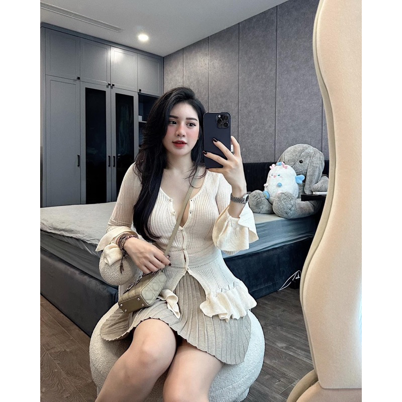 Set Bèo Kem Mix Váy Ly L1