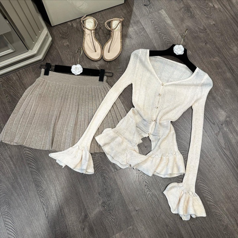 Set Bèo Kem Mix Váy Ly L1