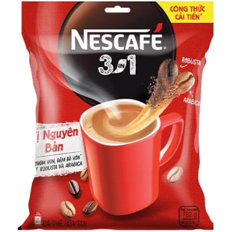 NestCafe sữa đá 3in1 hài hòa thơm ngon - Cà phê hòa tan tiện dụng (Bịch 46 gói)