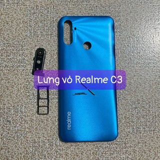 Lưng vỏ Realme C3 ,kèm khay sim,phím,kính camera,ko xương