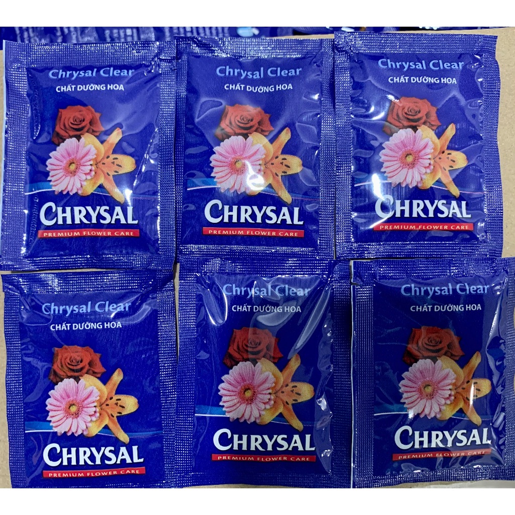 Combo 50 gói dưỡng hoa Chrysal tươi lâu không hôi nước nhập khẩu chính hãng Hà Lan