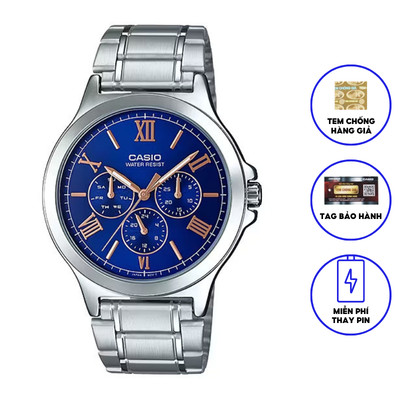 Đồng Hồ Casio Nam Dây Kim Loại MTP-V300D-2AUDF Chính Hãng
