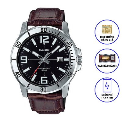 Đồng hồ nam dây da Casio MTP-VD01L-1BVUDF chính hãng